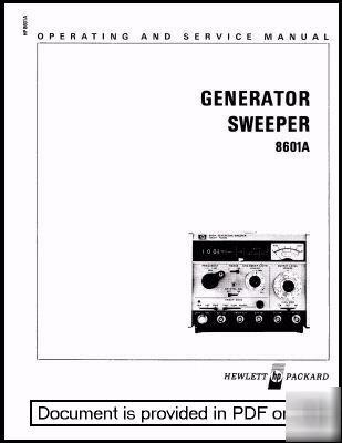 Agilent hp 8601A complete operation & service manual
