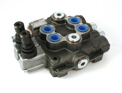 Bucher hydraulic 2 bank lever valve 45 l/min 3/8