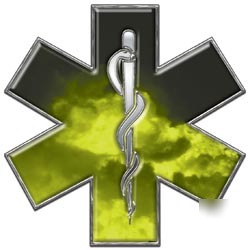 Emt ems mfr medic decal reflective 6