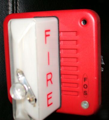 Fos 2607L-w-14-25-v surface speaker strobe red 