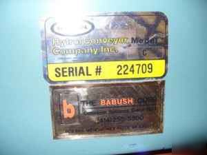 Hytrol conveyor belt system model 