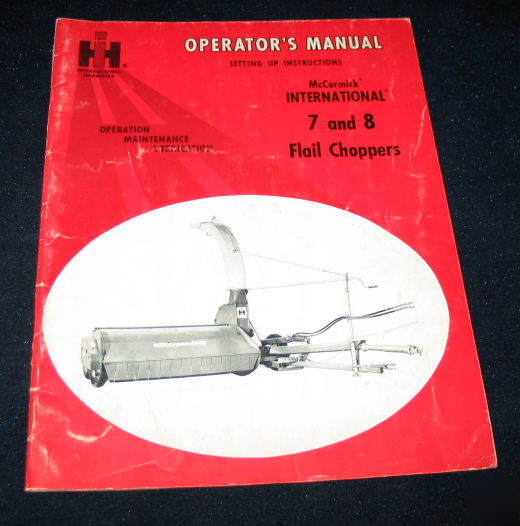 Ih intl harvester 7 8 flail choppers