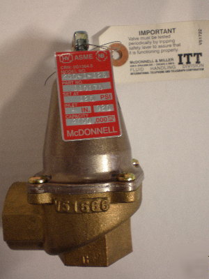 Mcdonnell & miller 250-1-125 relief valve 1 npt 125 psi