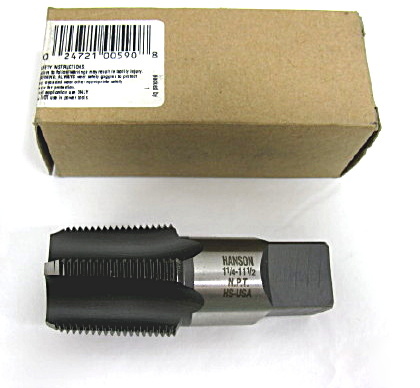 New 1 1/4-11 1/2 npt hand pipe thread tap usa hanson 