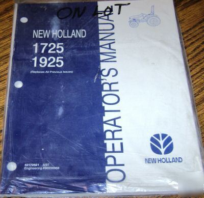 New holland 1725 1925 tractor operators manual nh