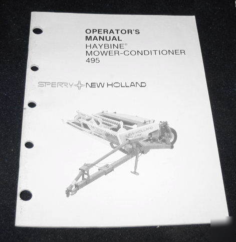 New holland model 495 haybine mower conditioner