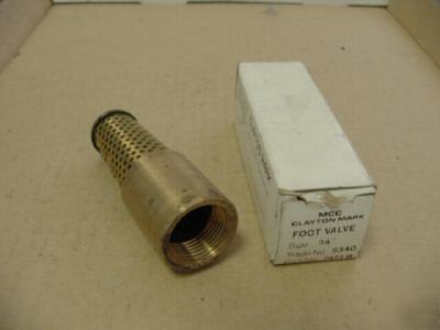 New mcc clayton mark 7471-b foot valve 3/4