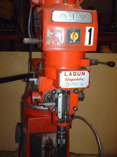 Republic lagun vertical mill,milling machine,bridgeport
