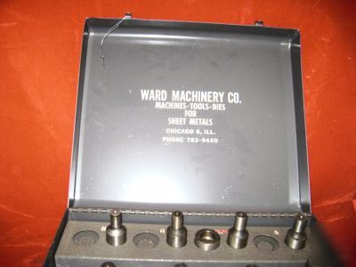 Roper whitney pexto punch press tooling set in case