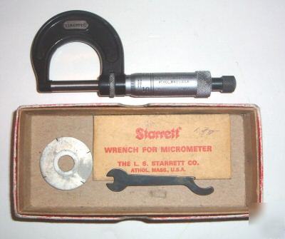 Starrett micrometer & piano wire cutter