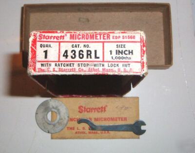 Starrett micrometer & piano wire cutter