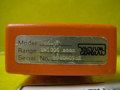 Vacuum general FS6-31 mass flow controller 0-1000 sccm