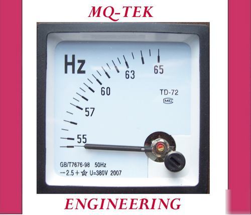  55-65 hz analog frequency meter, 380VAC system