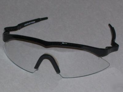 Nirtro safety glasses clear lens - black frame 