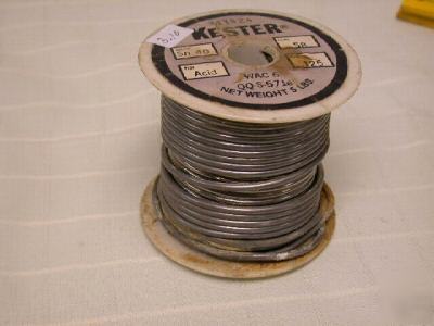  kester solder 1/8 dia., acid flux alloy sn 40, 3.10LB