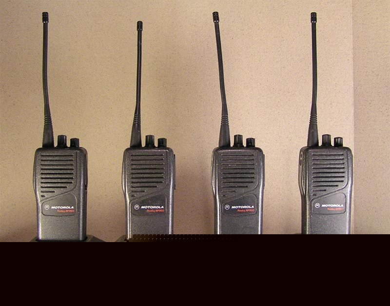 * 4 motorola GP350 uhf 2CH 4W two way radios & chargers