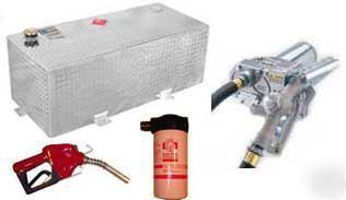 55 gallon aluminum transfer tank & repackaged gpi pump
