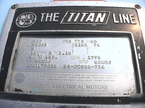 Allis chalmers electric water pump w/600 hp u s titan