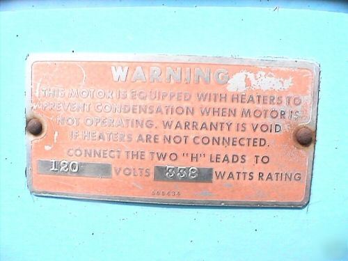 Allis chalmers electric water pump w/600 hp u s titan