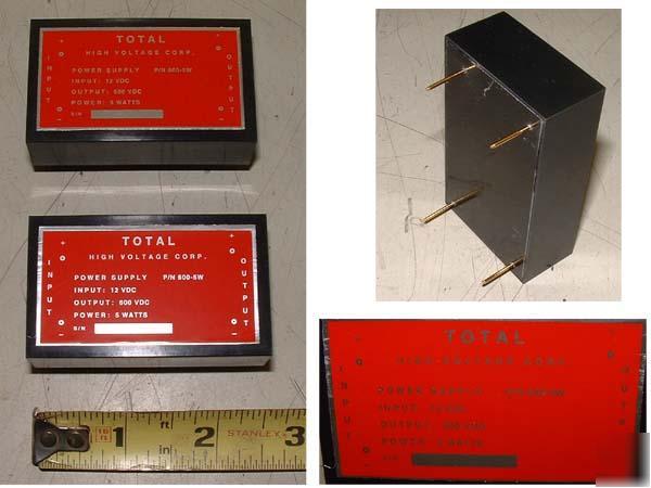 Dc-dc converter power supply, 12 vdc to 600 vdc, QTY2