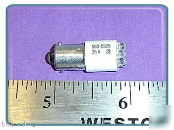 Dialight (28 volt) amber led 7 chip T3-1/4 bayonet lamp