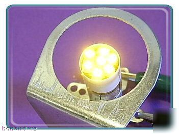 Dialight (28 volt) amber led 7 chip T3-1/4 bayonet lamp