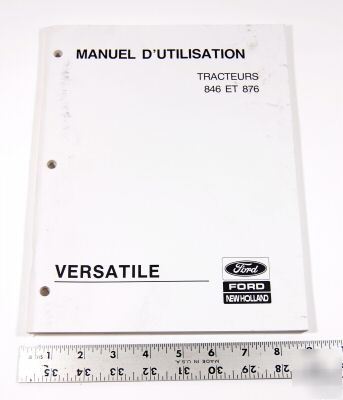 Ford tractor book - 846 et 876 - foreign language