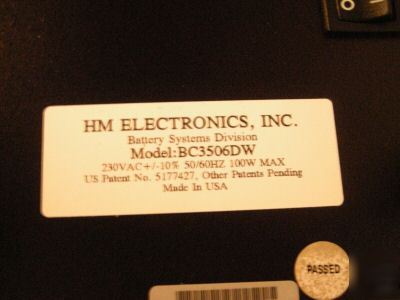 Hme system 90 6~bay charger~charging & maintenance 