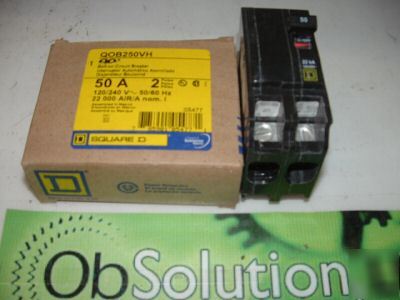 New square d QOB250VH 2 pole 50A 120/240V bolt on 