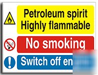 Petrol-no smoke sign-semi rigid-600X450MM(mu-023-rv)