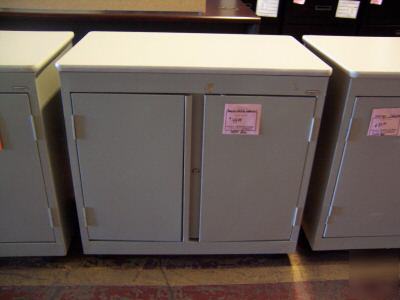 Steel mobile utility storage cabinet 2 doors 