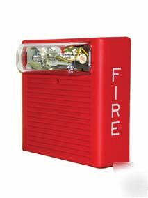 Wheelock as-121575W-fr audible horn strobe 12V red 15/7